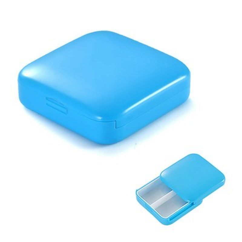 Casa si Gradina - Mobilier - Organizare si depozitare - Cutii depozitare - Cutie depozitare medicamente, 2 compartimente, glisanta, albastru, patrata, flippy, inchidere etans - Infinity.ro