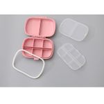 Casa si Gradina - Mobilier - Organizare si depozitare - Cutii depozitare - Organizator medicamente, plastic, 8 compartimente, 0.1 l, roz, flippy, 11 x 7 cm - Infinity.ro