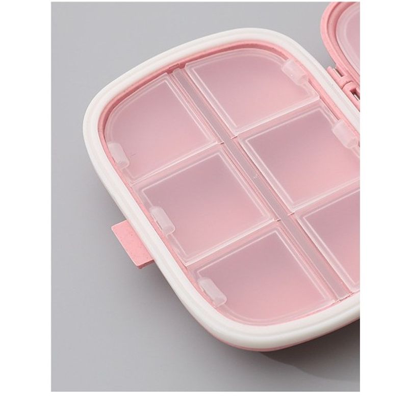 Casa si Gradina - Mobilier - Organizare si depozitare - Cutii depozitare - Organizator medicamente, plastic, 8 compartimente, 0.1 l, roz, flippy, 11 x 7 cm - Infinity.ro