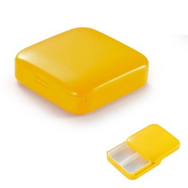 Casa si Gradina - Mobilier - Organizare si depozitare - Cutii depozitare - Cutie depozitare medicamente, 2 compartimente, glisanta, galben, patrata, flippy, inchidere etans - Infinity.ro