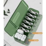 Casa si Gradina - Mobilier - Organizare si depozitare - Cutii depozitare - Cutie organizatoare pentru cabluri, flippy, din plastic, 28 x 9 x 6 cm, verde - Infinity.ro