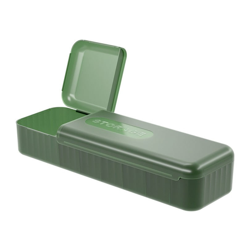 Casa si Gradina - Mobilier - Organizare si depozitare - Cutii depozitare - Cutie organizatoare pentru cabluri, flippy, din plastic, 28 x 9 x 6 cm, verde - Infinity.ro