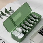 Casa si Gradina - Mobilier - Organizare si depozitare - Cutii depozitare - Cutie organizatoare pentru cabluri, flippy, din plastic, 28 x 9 x 6 cm, verde - Infinity.ro