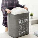 Casa si Gradina - Mobilier - Organizare si depozitare - Cutii depozitare - Cos depozitare, flippy, deschisa, 72 l, textil, 30x40x60 cm, gri, cu imprimeu - Infinity.ro