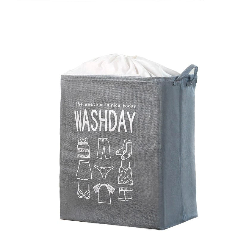 Casa si Gradina - Mobilier - Organizare si depozitare - Cutii depozitare - Cos depozitare, flippy, deschisa, 72 l, textil, 30x40x60 cm, gri, cu imprimeu - Infinity.ro