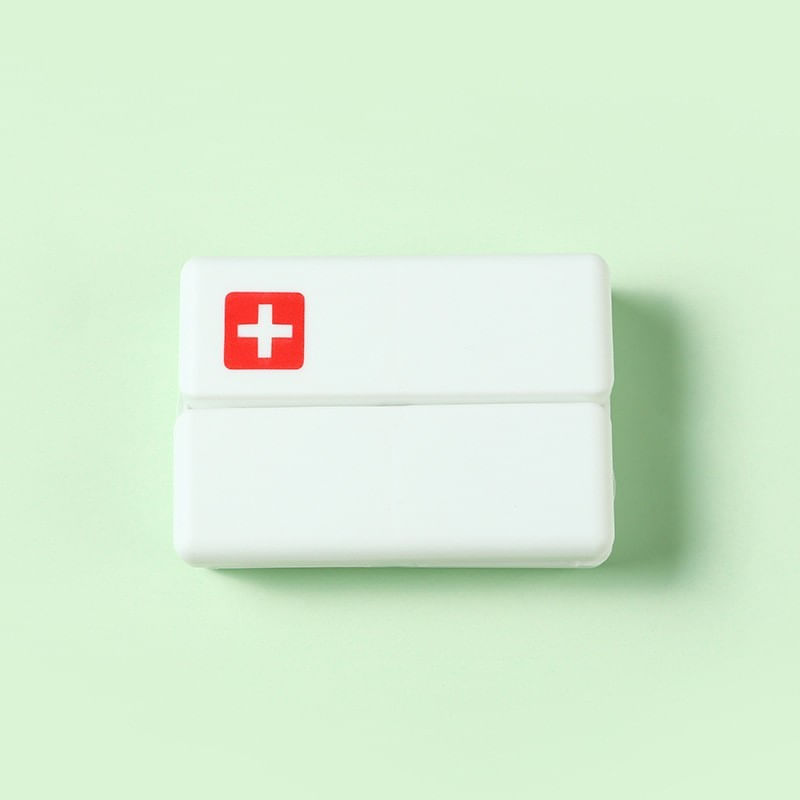 Ingrijire personala si Cosmetice - Sanatate si wellness - Aparate medicale - Accesorii medicale pentru recuperare si tratament - Cutie depozitare medicamente, 7 compartimente sigilate individual, pliabila, portabila, flippy, alb/rosu - Infinity.ro