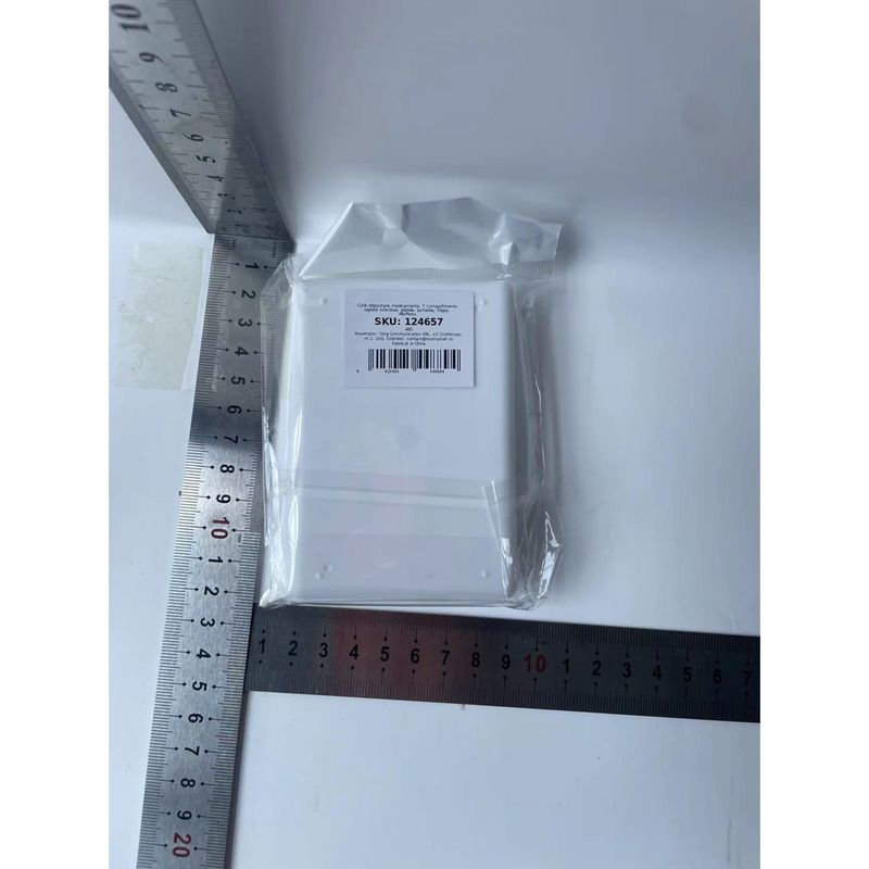 Ingrijire personala si Cosmetice - Sanatate si wellness - Aparate medicale - Accesorii medicale pentru recuperare si tratament - Cutie depozitare medicamente, 7 compartimente sigilate individual, pliabila, portabila, flippy, alb/rosu - Infinity.ro