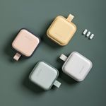 Ingrijire personala si Cosmetice - Sanatate si wellness - Aparate medicale - Accesorii medicale pentru recuperare si tratament - Cutie depozitare medicamente mini, flippy, 4 compartimente, inchidere etans, portabila, patrat, gri, pp, 7.5x7.5x3 cm - Infinity.ro