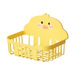 Casa si Gradina - Mobilier - Organizare si depozitare - Cutii depozitare - Cutie de depozitare pentru prosoape, flippy, din plastic, montare pe perete, model ratusca, 13x19x12 cm, galben - Infinity.ro