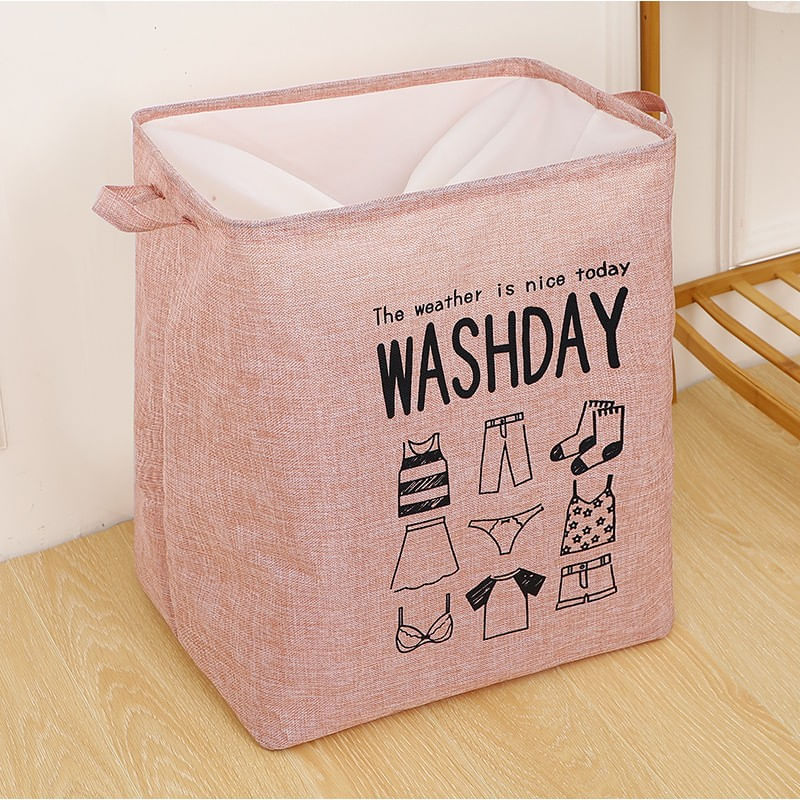 Casa si Gradina - Mobilier - Organizare si depozitare - Cutii depozitare - Cos depozitare, flippy, deschisa, 72 l, textil, 30x40x60 cm, roz, cu imprimeu - Infinity.ro