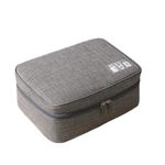 Casa si Gradina - Mobilier - Organizare si depozitare - Cutii depozitare - Geanta organizatoare flippy, pentru cabluri si accesorii, portabila, impermeabila, 24,5 x 18 x10cm, gri - Infinity.ro