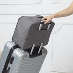 Casa si Gradina - Mobilier - Organizare si depozitare - Cutii depozitare - Geanta organizatoare flippy, pentru cabluri si accesorii, portabila, impermeabila, 24,5 x 18 x10cm, gri - Infinity.ro