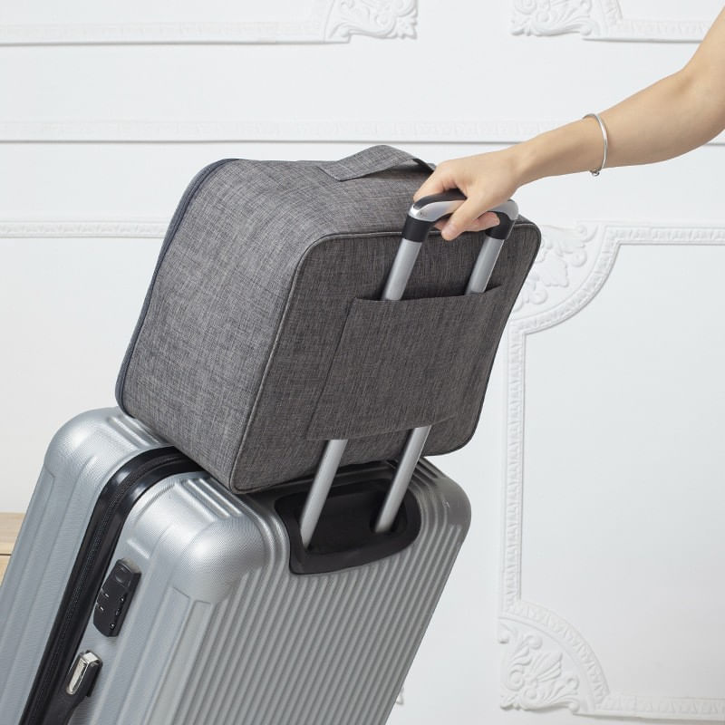 Casa si Gradina - Mobilier - Organizare si depozitare - Cutii depozitare - Geanta organizatoare flippy, pentru cabluri si accesorii, portabila, impermeabila, 24,5 x 18 x10cm, gri - Infinity.ro