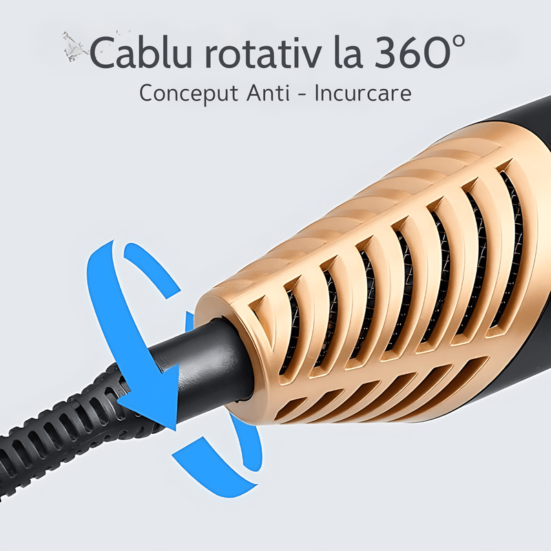 Ingrijire personala si Cosmetice - Aparate & accesorii ingrijire personala - Hair styling - Uscatoare de par - Uscator de par multifunctional 5 in 1, 1000W, 60000 RPM, 200 milioane Ioni Negativi, 3 trepte temperatura, Negru Auriu - Infinity.ro