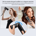 Ingrijire personala si Cosmetice - Aparate & accesorii ingrijire personala - Hair styling - Uscatoare de par - Uscator de par multifunctional 5 in 1, 1000W, 60000 RPM, 200 milioane Ioni Negativi, 3 trepte temperatura, Negru Auriu - Infinity.ro