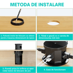 Casa si Gradina - Electrice - Prize - Priza Incastrabila 5 in 1 ATOMKIT® One Z, 3 Prize, 1 Port USB-A, 1 Port USB-C, Incarcare Wireless 15W, Pop-Up, Negru Mat - Infinity.ro