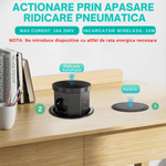 Casa si Gradina - Electrice - Prize - Priza Incastrabila 5 in 1 ATOMKIT® One Z, 3 Prize, 1 Port USB-A, 1 Port USB-C, Incarcare Wireless 15W, Pop-Up, Negru Mat - Infinity.ro
