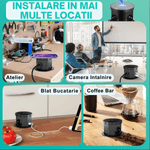 Casa si Gradina - Electrice - Prize - Priza Incastrabila 5 in 1 ATOMKIT® One Z, 3 Prize, 1 Port USB-A, 1 Port USB-C, Incarcare Wireless 15W, Pop-Up, Negru Mat - Infinity.ro