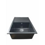 Casa si Gradina - Sanitare - Chiuveta bucatarie si accesorii - Chiuvete bucatarie - Chiuveta din compozit de granit pentru bucatarie negru metalic elefant premium 7850 selena - Infinity.ro