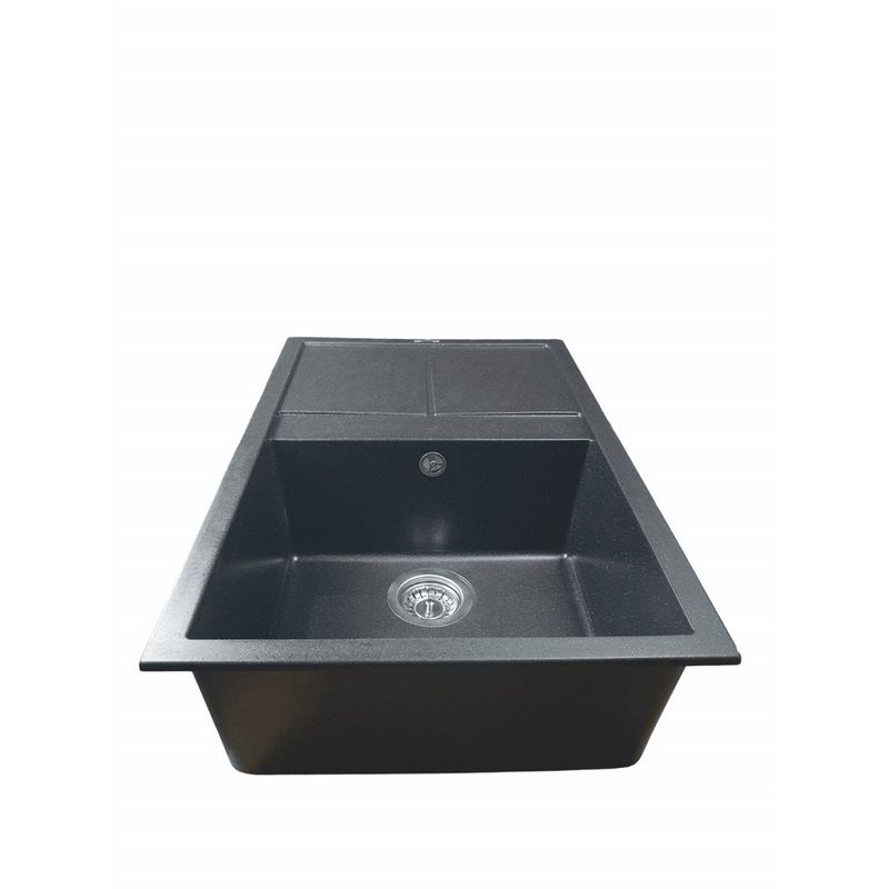 Casa si Gradina - Sanitare - Chiuveta bucatarie si accesorii - Chiuvete bucatarie - Chiuveta din compozit de granit pentru bucatarie negru metalic elefant premium 7850 selena - Infinity.ro