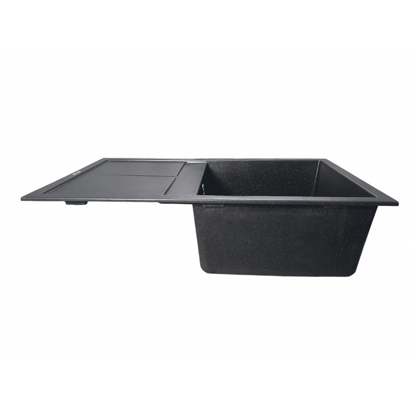 Casa si Gradina - Sanitare - Chiuveta bucatarie si accesorii - Chiuvete bucatarie - Chiuveta din compozit de granit pentru bucatarie negru metalic elefant premium 7850 selena - Infinity.ro