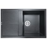 Casa si Gradina - Sanitare - Chiuveta bucatarie si accesorii - Chiuvete bucatarie - Chiuveta din compozit de granit pentru bucatarie negru metalic elefant premium 7850 selena - Infinity.ro