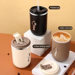 Casa si Gradina - Bucatarie si vesela - Accesorii bar - Termosuri si Cani termos - Cana Termos de 500 ml din Otel Inoxidabil cu Pai - Infinity.ro
