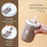 Casa si Gradina - Bucatarie si vesela - Accesorii bar - Termosuri si Cani termos - Cana Termos de 500 ml din Otel Inoxidabil cu Pai - Infinity.ro