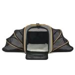 Petshop/Accesorii petshop/Culcusuri si custi/Genti si articole transport - Geanta pentru transport animale mici Manolex®, pliabil, Portabil si respirabil, 45 X 28 X 28CM, Negru/portocaliu - Infinity.ro