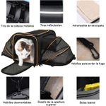 Petshop/Accesorii petshop/Culcusuri si custi/Genti si articole transport - Geanta pentru transport animale mici Manolex®, pliabil, Portabil si respirabil, 45 X 28 X 28CM, Negru/portocaliu - Infinity.ro