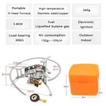 Sport si Outdoor - Camping - Bucatarie de camping - Arzatoare si accesorii - Arzator camping, Putere 6800W, Portabil, Pliabil, Rezistent la vant, Potrivit pentru drumetii si picnic, Argintiu - Infinity.ro