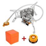 Sport si Outdoor - Camping - Bucatarie de camping - Arzatoare si accesorii - Arzator camping, Putere 6800W, Portabil, Pliabil, Rezistent la vant, Potrivit pentru drumetii si picnic, Argintiu - Infinity.ro