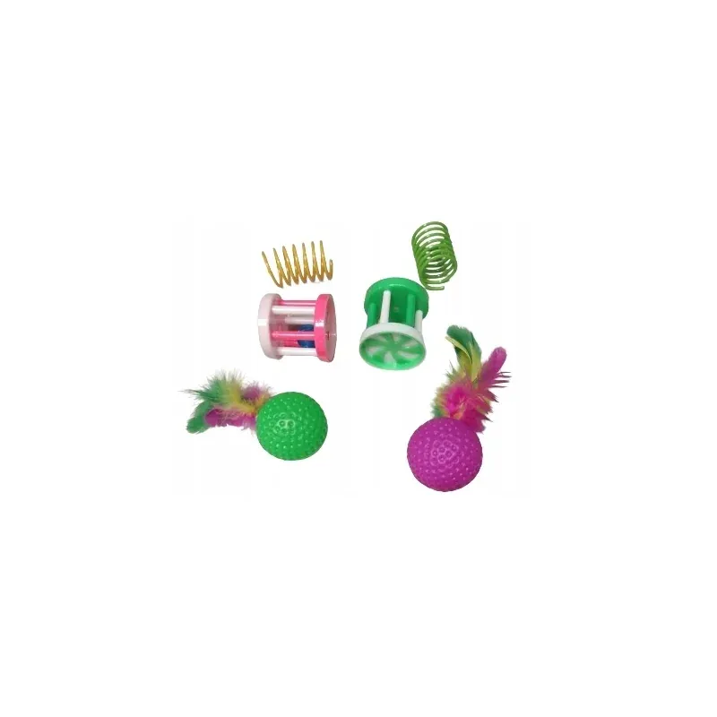 Petshop - Accesorii petshop - Jucarii animale - Jucarii interactive animale - Set 21 Jucarii pentru Pisici, Tunel, mingii, soareci, undita, Gonga® Multicolor - Infinity.ro