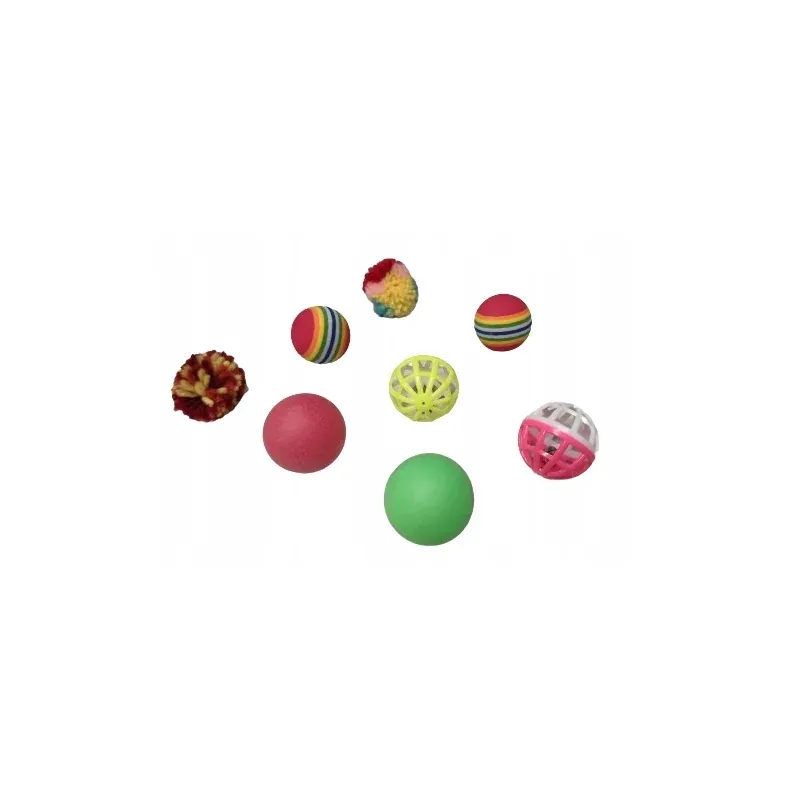 Petshop - Accesorii petshop - Jucarii animale - Jucarii interactive animale - Set 21 Jucarii pentru Pisici, Tunel, mingii, soareci, undita, Gonga® Multicolor - Infinity.ro