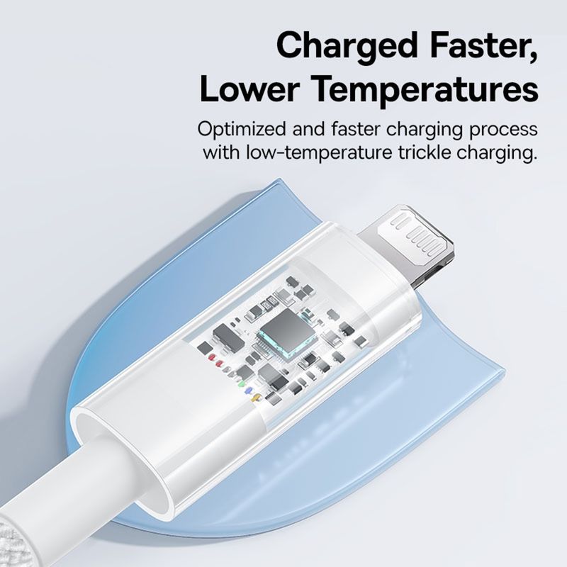 Laptop, Telefoane si Tablete - Telefoane mobile si accesorii - Accesorii Telefoane - Cabluri si adaptoare telefoane - Cablu USB-C la Lightning, Fast Charging 20W, 2m - Baseus Gem (P10373001211-01) - Alb - Infinity.ro