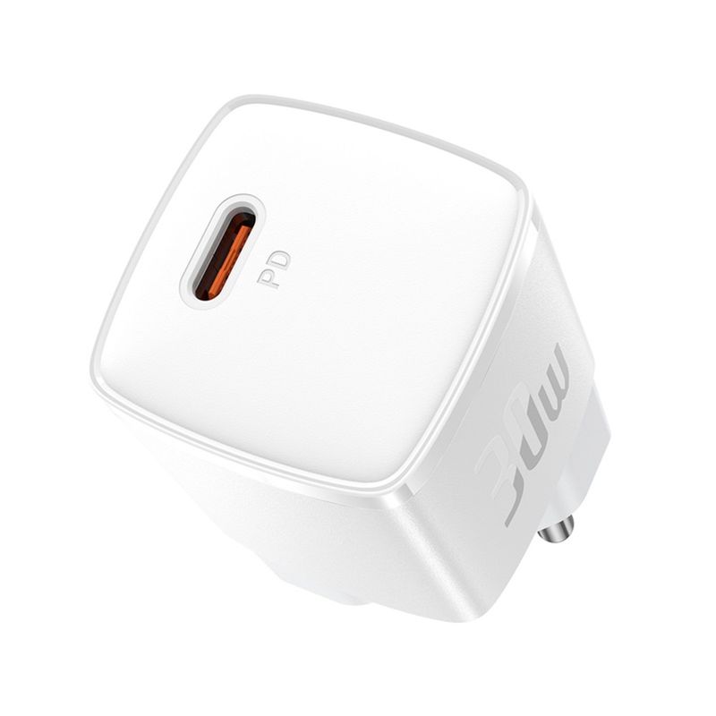 Laptop, Telefoane si Tablete - Telefoane mobile si accesorii - Accesorii Telefoane - Incarcatoare telefoane - Incarcator EU Type-C, 30W - Baseus Cube Pro (CCXF000302) - Alb - Infinity.ro