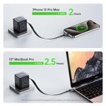 Laptop, Telefoane si Tablete - Telefoane mobile si accesorii - Accesorii Telefoane - Incarcatoare telefoane - Incarcator priza GaN, 2X USB-C, 65W - Duzzona (T10) - Negru - Infinity.ro