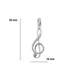 Fashion, accesorii si bijuterii - Femei - Bijuterii femei - Pandantive femei - Pandantiv din argint 925 jolie silver, model cheia sol, 30 x 10 mm, 1.5 g - Infinity.ro