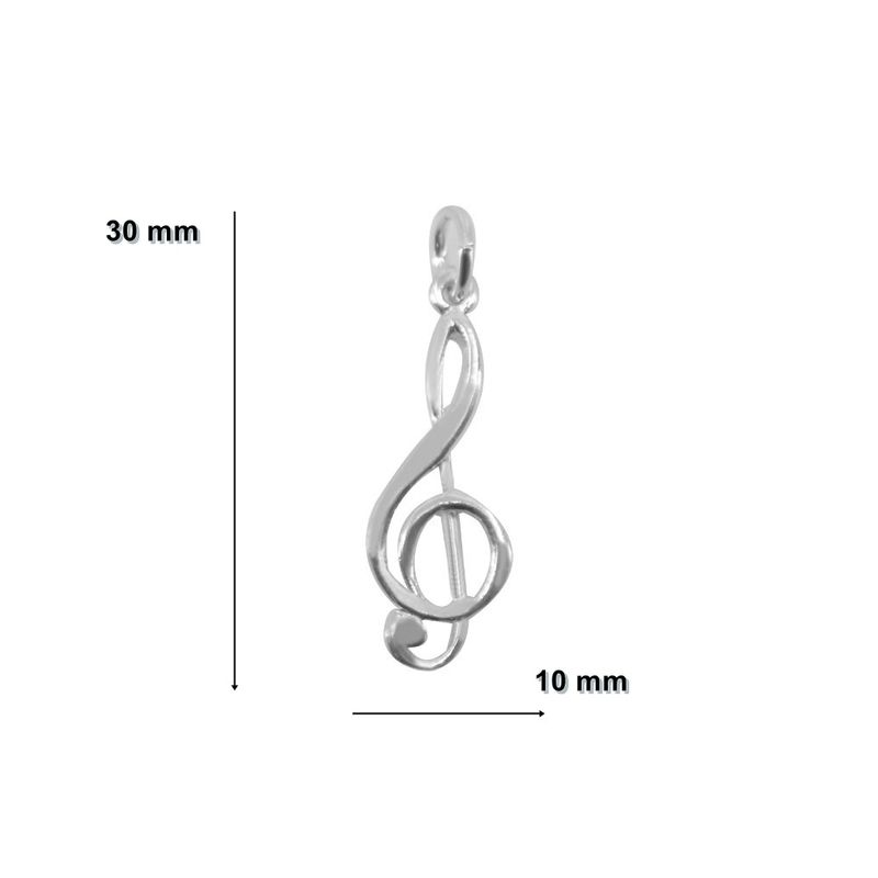 Fashion, accesorii si bijuterii - Femei - Bijuterii femei - Pandantive femei - Pandantiv din argint 925 jolie silver, model cheia sol, 30 x 10 mm, 1.5 g - Infinity.ro