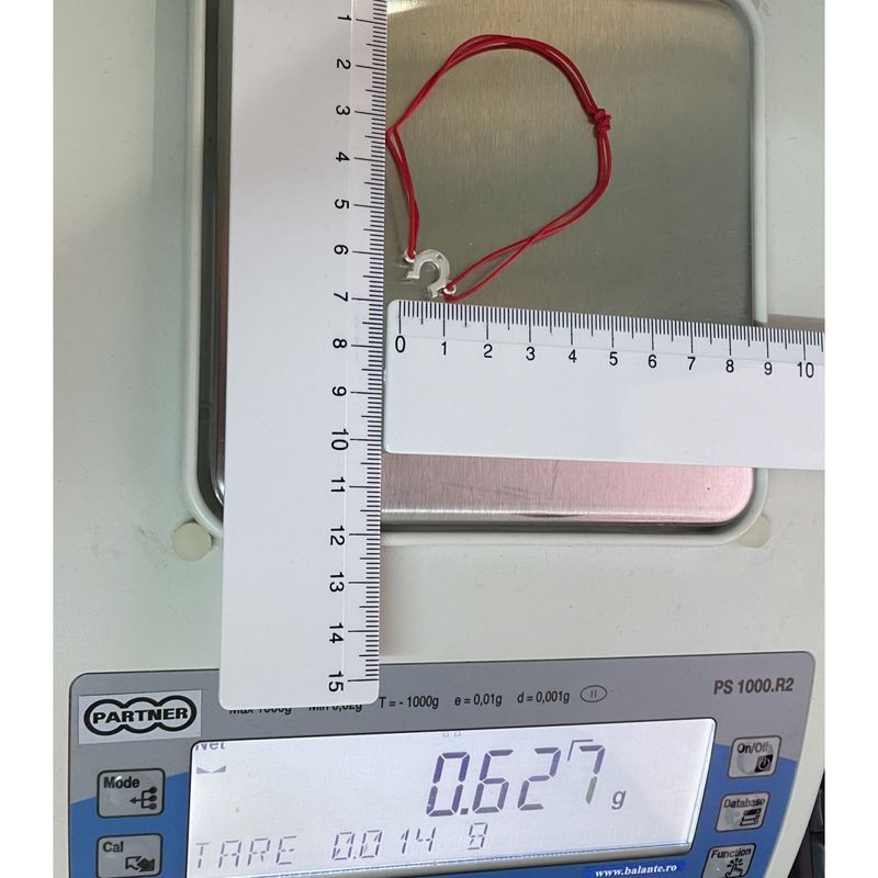 Market - Cadouri - Martisoare - Bratara cu snur rosu, argint 925, potcoava, jolie silver, 0.6 g, 10x15 mm - Infinity.ro