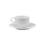 Casa si Gradina - Bucatarie si vesela - Vesela si tacamuri - Farfurii si boluri - Farfurie suport ceasca, diametru 15 cm, portelan alb cu margini intarite, Hendi, gama SATURN - Infinity.ro