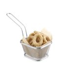 Casa si Gradina - Bucatarie si vesela - Ustensile bucatarie - Cosuri servire - Cos Hendi tip friteuza, pentru servire snacks, inox, 105x90x(h)60 mm - Infinity.ro