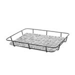 Casa si Gradina - Bucatarie si vesela - Ustensile bucatarie - Cosuri servire - Cos servire pentru paine cu suport metalic Hendi, 400x300x(H)50 mm, Gri - Infinity.ro