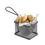 Casa si Gradina - Bucatarie si vesela - Ustensile bucatarie - Cosuri servire - Cos servire tip mini-fry, pentru servire snacks , cartofi prajiti, inox, 100x80x(H)75mm, Hendi - Infinity.ro