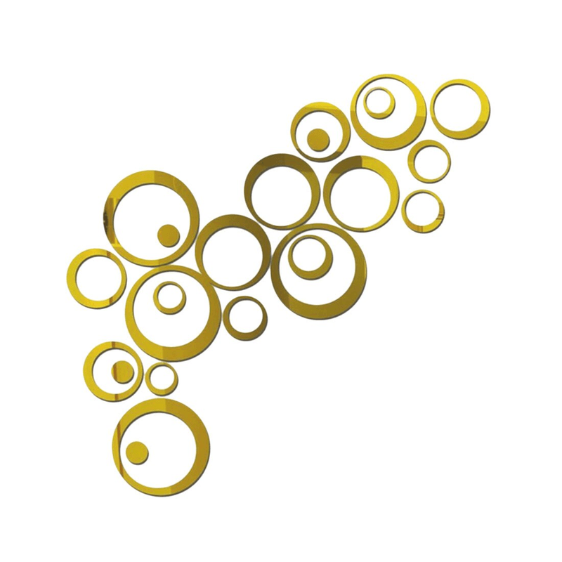 Casa si Gradina - Decoratiuni - Oglinzi - Set Oglinzi Desgn Modern - Oglinzi Decorative Acrilice GOLD - Mysyle Luxury Home 24 bucati/Set - Infinity.ro