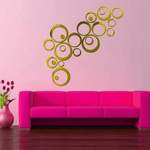 Casa si Gradina - Decoratiuni - Oglinzi - Set Oglinzi Desgn Modern - Oglinzi Decorative Acrilice GOLD - Mysyle Luxury Home 24 bucati/Set - Infinity.ro