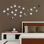 Casa si Gradina - Decoratiuni - Oglinzi - Set 100  Oglinzi Acrilice Autoadezive, Model sELE, 4x4 cm, slver - Ideale pentru decorarea peretilor, - Infinity.ro