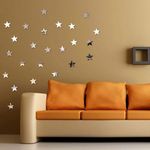 Casa si Gradina - Decoratiuni - Oglinzi - Set 100  Oglinzi Acrilice Autoadezive, Model sELE, 4x4 cm, slver - Ideale pentru decorarea peretilor, - Infinity.ro