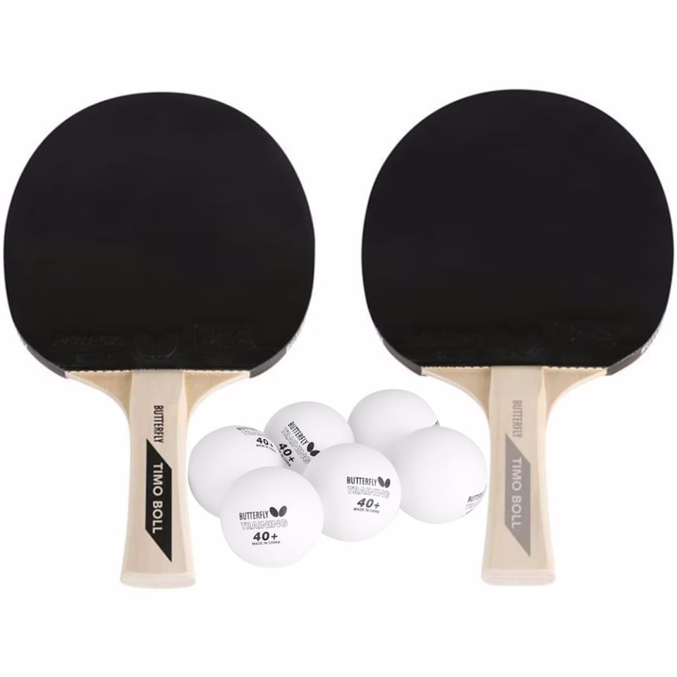 Set Butterfly 2 palete tenis de masa + 6 mingi