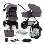 Jucarii, Copii si Bebe - Carucioare si articole de transport - Carucioare - Carucioare 3 in 1 - Carucior multifunctional Kinderkraft xmoov, 3 in 1, gri inchis - Infinity.ro